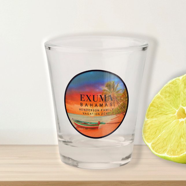 Vaso De Chupito Exuma Bahamas Retro Sunset Travel Souvenir de los  (Subido por el creador)