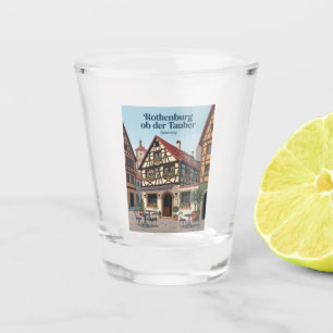 Vaso De Chupito fachada de café Rothenburg ob der Tauber Alemania