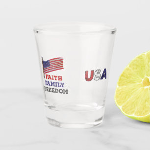 Vaso De Chupito Faith Family Freedom
