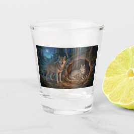 Vaso De Chupito Familia de Lobos  