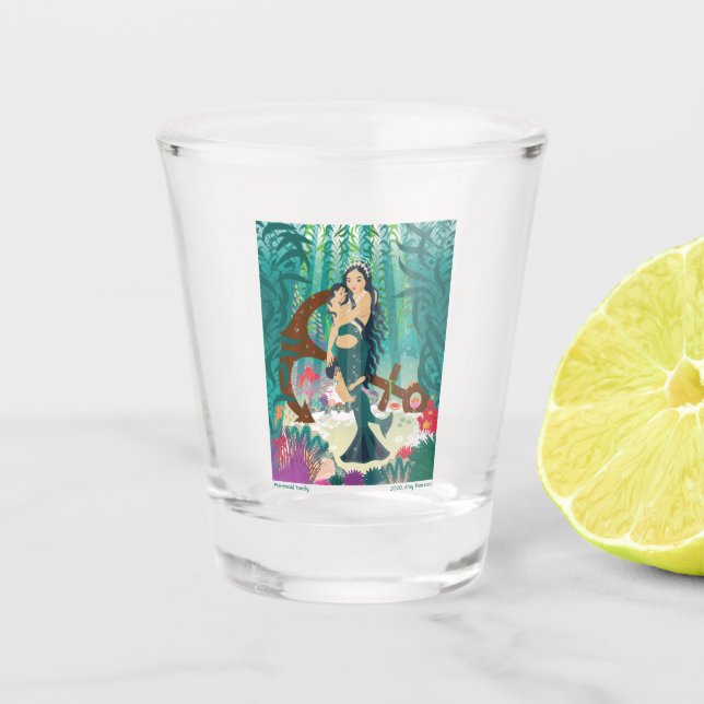 Vaso De Chupito Familia Mermaid (Anverso)