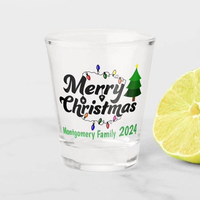 Vaso De Chupito Familia Personalizada de los Cruisemas de Merry (Anverso)
