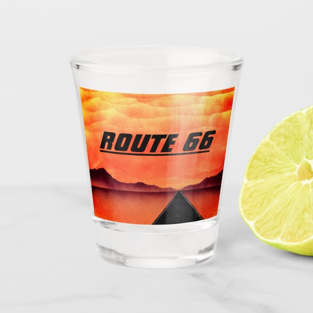 Vaso De Chupito Famosa Ruta 66 (Anverso)
