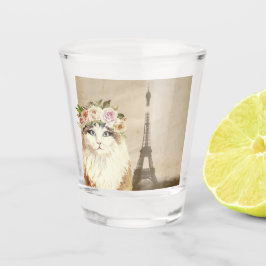 Vaso De Chupito Fancy Cat & Eiffel Tower