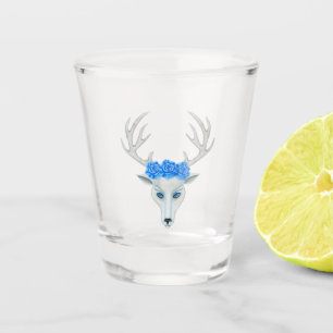 Vaso De Chupito Fantasía Cabeza Blanca Anguilas de venado Rosas de