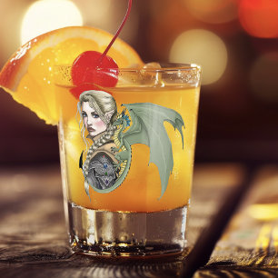 Vaso De Chupito Fantasía de Elf Warrior Dragon