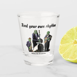 Vaso De Chupito Fantasía Jazz Músicos Música Arte Cristal