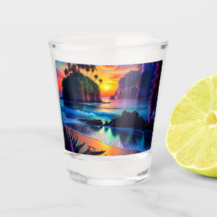 Vaso De Chupito Fantasía Playa Tropical Tres