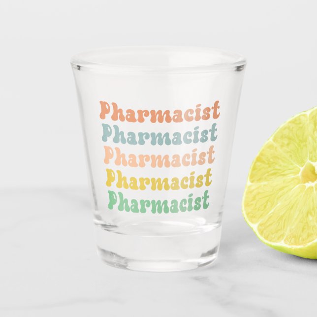 Vaso De Chupito Farmacia Retro Groovy (Anverso)