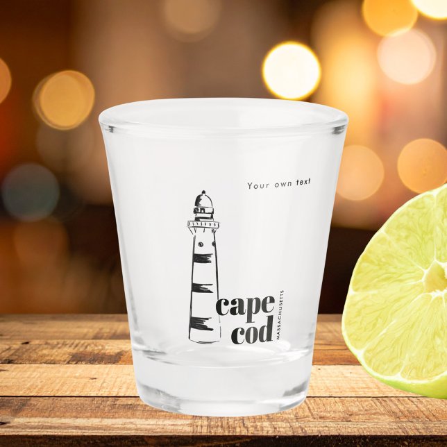Vaso De Chupito Faro garabateado de Cape Cod Massachusetts (Subido por el creador)