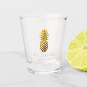 Vaso De Chupito Faux Gold Pineapple Wedding Favor