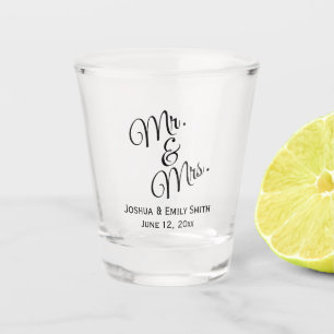 Vaso De Chupito Favor de banquete de boda de Sr. y de señora