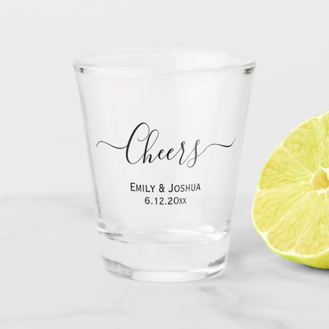 Vaso De Chupito Favor de banquete de boda personalizado (Anverso)