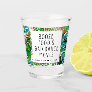 Vaso De Chupito Favor de boda divertido de hoja tropical de playa