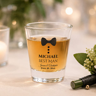 Vaso De Chupito Favor de boda divertido esmoquin corbata negra Mej