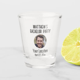 Vaso De Chupito Favor de boda Foto del Novio Despedida de Soltero