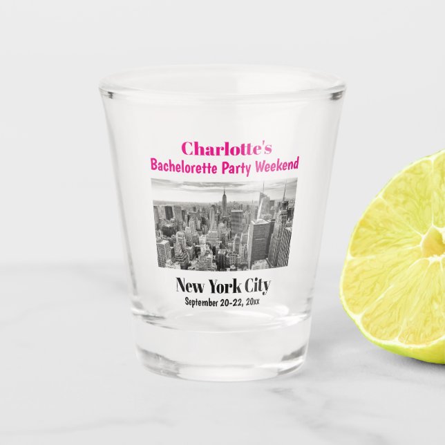 Vaso De Chupito Favor de Despedida de Soltera Nueva York Viaje de  (Anverso)