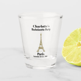 Vaso De Chupito Favor de Despedida de Soltera Torre Eiffel París F