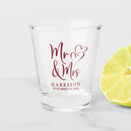Vaso De Chupito Favor de la boda Sr. Burgundy
