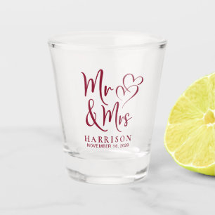 Vaso De Chupito Favor de la boda Sr. Burgundy