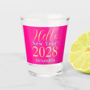 Vaso De Chupito Favor del Partido Hot Pink personalizado de Nochev