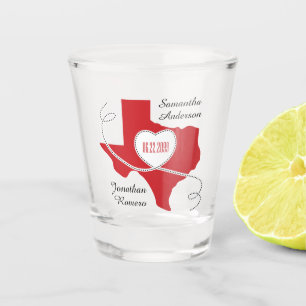 Vaso De Chupito Fecha de casamiento de cinta de curado de Texas ro