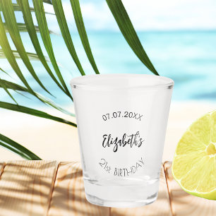 Vaso De Chupito Fecha de nombre de la fiesta de cumpleaños