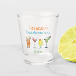 Vaso De Chupito Fecha de nombre de la fiesta de la soltera persona