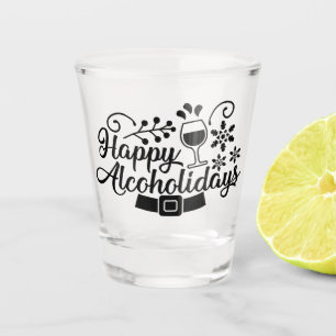 Vaso De Chupito Felices fiestas de alcoholismo Navidades diverti