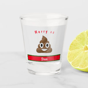 Vaso De Chupito Felices Fiestas de la Mierda con Nombre