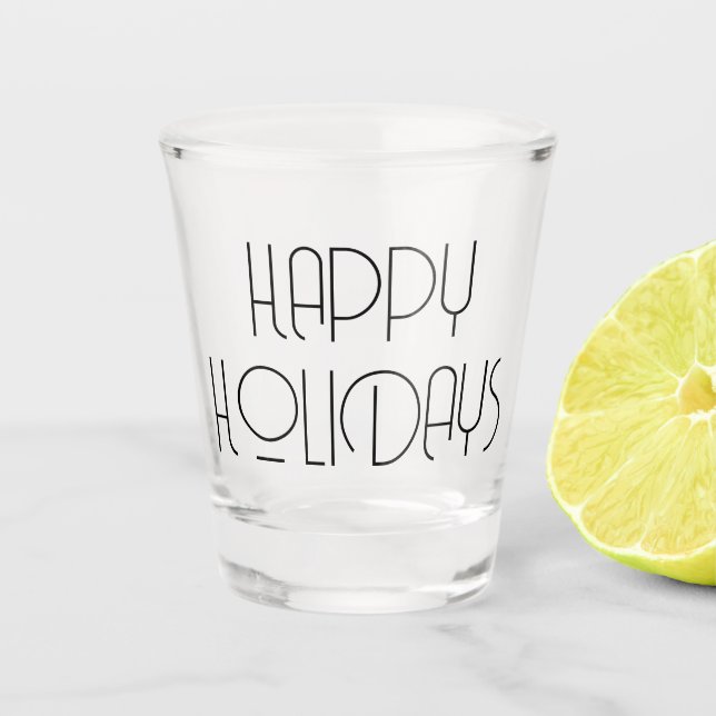 Vaso De Chupito Felices Fiestas Personalizadas (Anverso)