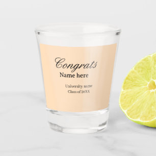 Vaso De Chupito Felicidades graduado nombre universidad promoción 