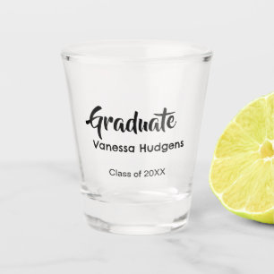 Vaso De Chupito Felicitaciones de graduación nombre fecha año clas