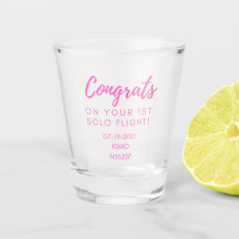 Vaso De Chupito Felicitaciones en vuelo solitario - vidrio de disp
