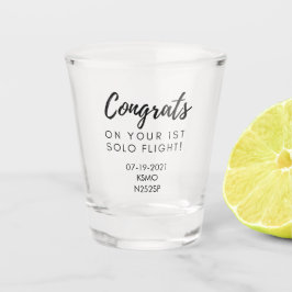 Vaso De Chupito Felicitaciones en vuelo solitario - vidrio de disp