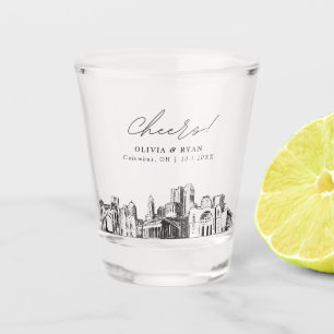 Vaso De Chupito Felicitaciones personalizadas a Columbus Wedding