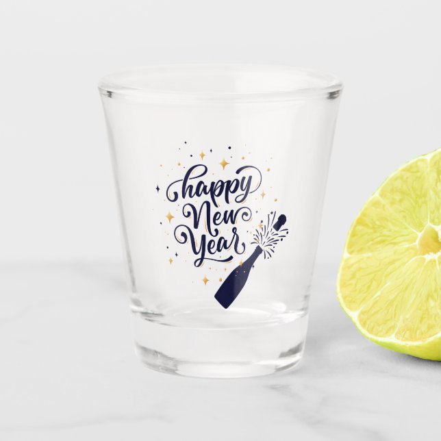 Vaso De Chupito Feliz Año Nuevo (Anverso)