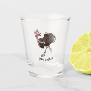 Vaso De Chupito Feliz baile de avestruz en Personalizado Gorra Fie