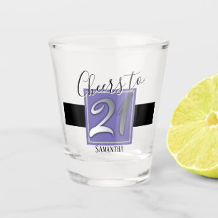 Vaso De Chupito Feliz cumpleaños a 21 vidrios