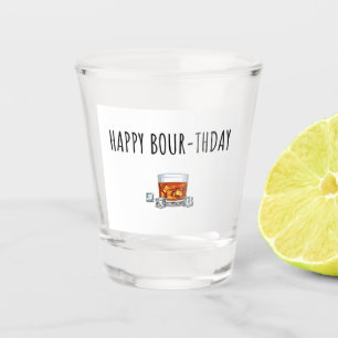 Vaso De Chupito Feliz cumpleaños para los amantes del borbono 
