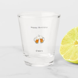 Vaso De Chupito Feliz Cumpleaños vaso, Brindis cerveza