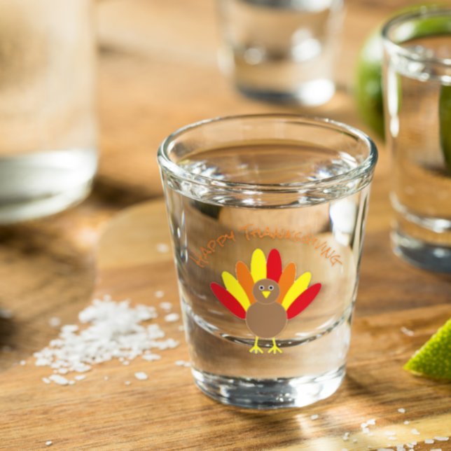 Vaso De Chupito Feliz Día de Acción de Gracias (Subido por el creador)