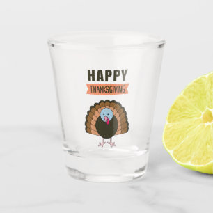 Vaso De Chupito Feliz Día de Acción de Gracias Día feriado agradec
