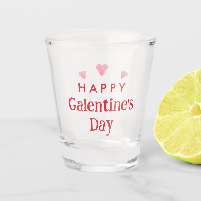 Vaso De Chupito Feliz Día de Galentine (Anverso)