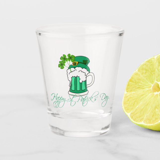 Vaso De Chupito Feliz Día de San Patricio (Anverso)