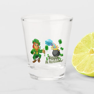 Vaso De Chupito Feliz día de San Patricio Leprechaun Arcoíris
