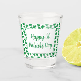 Vaso De Chupito Feliz Día de San Patricio Patrón verde Shamrock