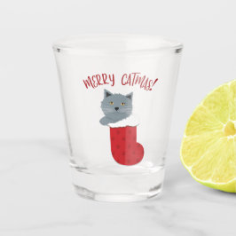 Vaso De Chupito Feliz Gatnavidad