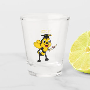 Vaso De Chupito Feliz graduación de abejas personalizados