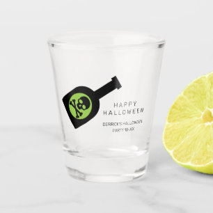 Vaso De Chupito Feliz Halloween Divertido Tóxico Alcohol con Nombr